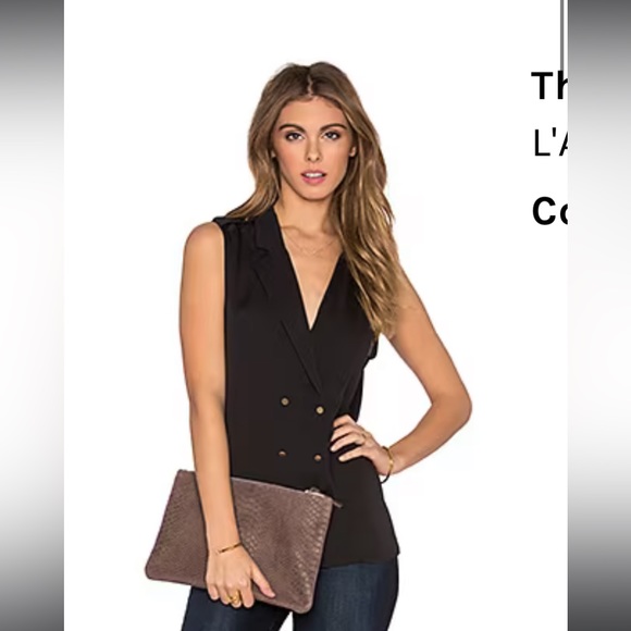 L’Academie Los Angeles military blouse in black size Large - Picture 2 of 3